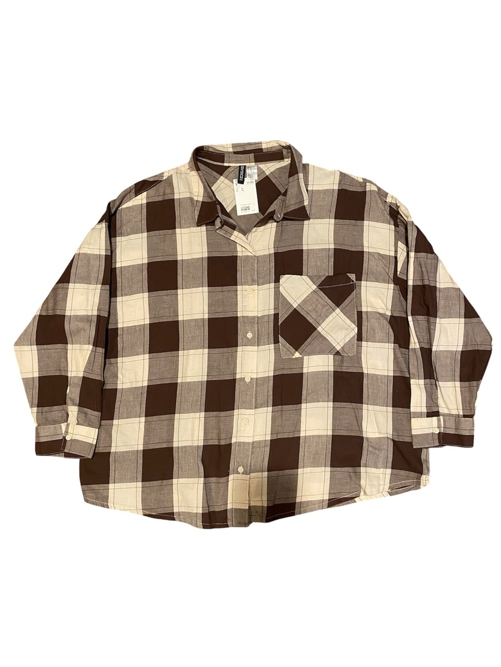 **H&M Divided Plaid Button-Down Shirt | NWT Size XL**